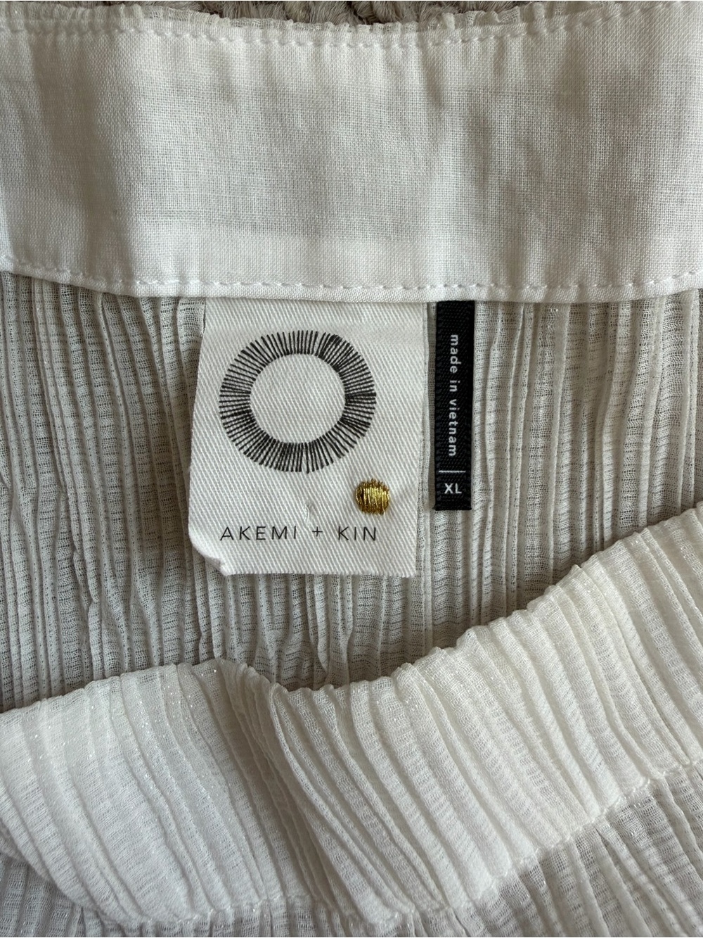 Anthropologie Akemi + Kin White Shimmer Sheer Coverup Dress - Picture 5 of 7